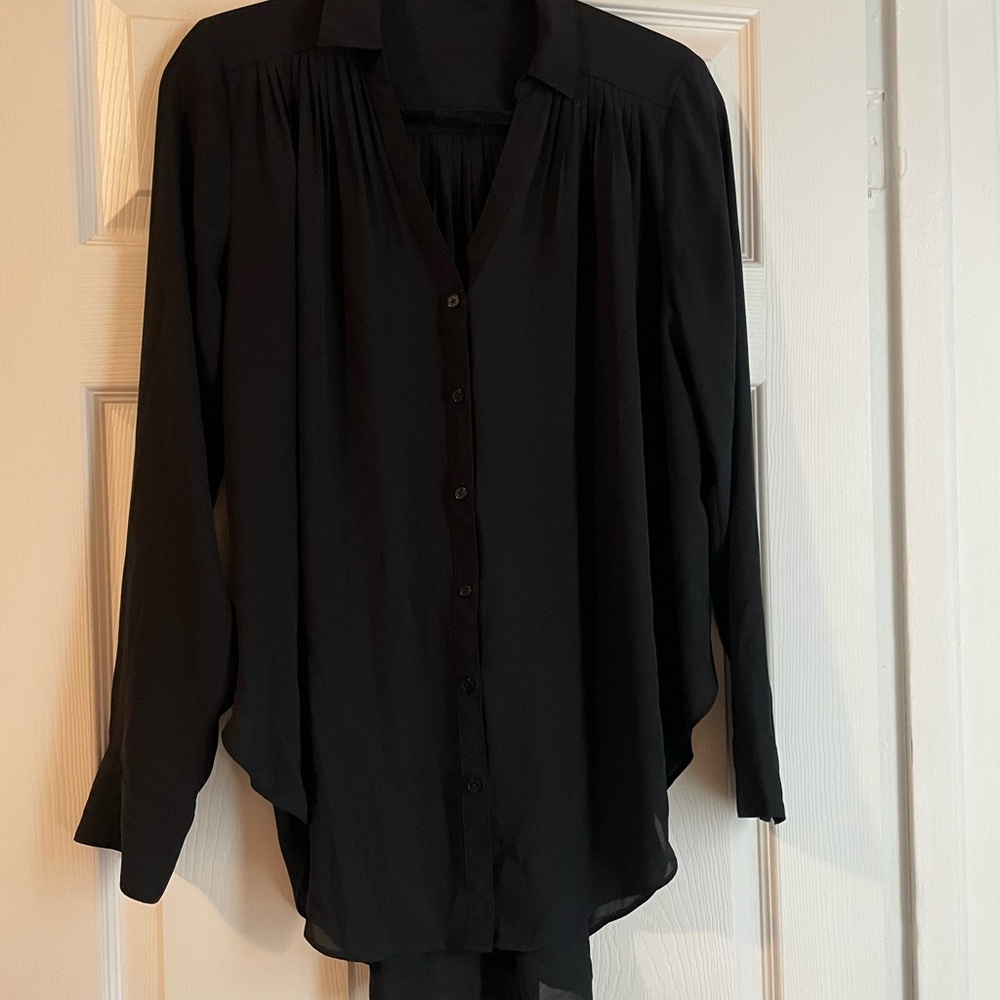 Express Black Long Sleeve Button Down Shirt